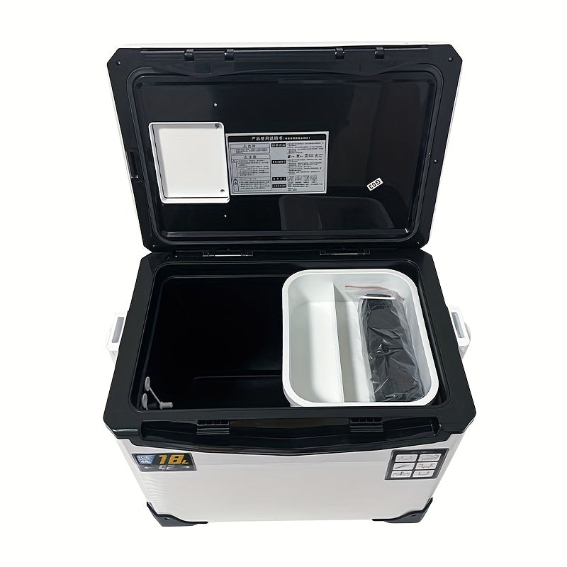 32L Slip-Resistant Fishing Cooler Box with Live Bait Compartment – Marine Ice Chest for Boat & Sea Fishing