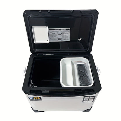 32L Slip-Resistant Fishing Cooler Box with Live Bait Compartment – Marine Ice Chest for Boat & Sea Fishing