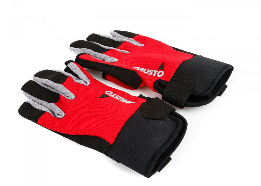 Musto Essential Sailing Gloves – Short Finger – Red / Black