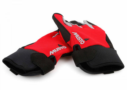 Musto Essential Sailing Gloves – Short Finger – Red / Black