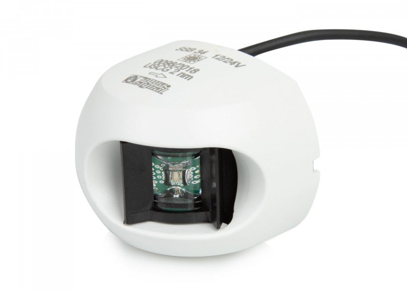 Aqua Signal Series 34 LED Starboard Light – White & Black Housing
