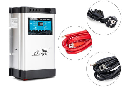 12V 60A Marine Battery Charger – 2 Charging Outputs | NorCharger