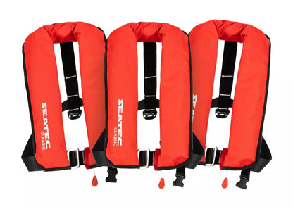 SEATEC Classic 165N Automatic Life Jacket – Red & Black