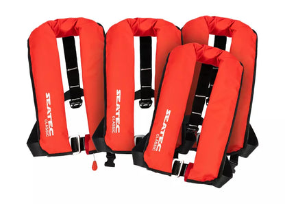 SEATEC Classic 165N Automatic Life Jacket – Red & Black