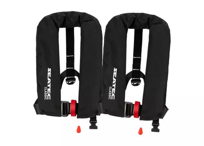 SEATEC Classic 165N Automatic Life Jacket – Red & Black