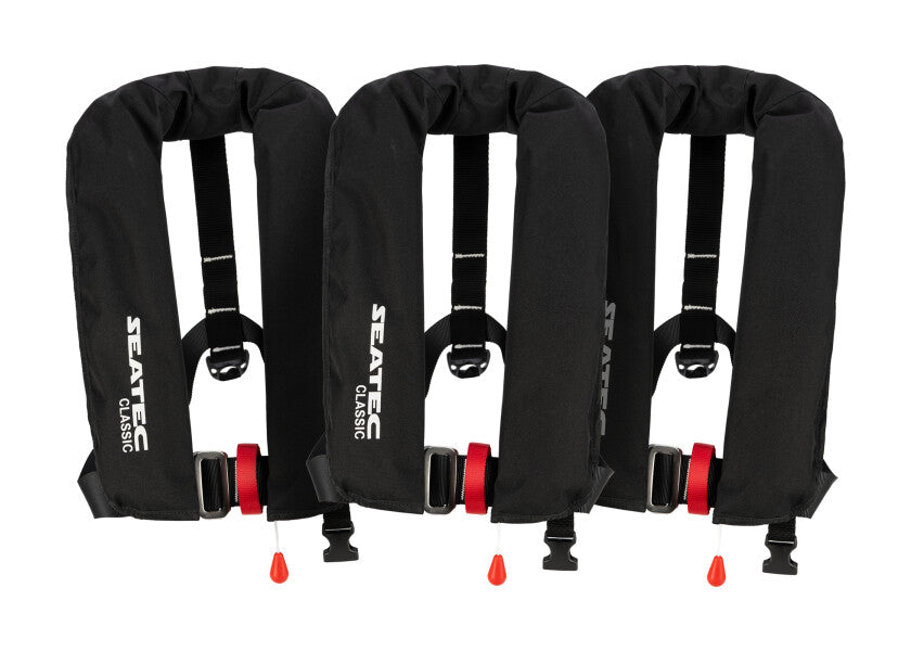 SEATEC Classic 165N Automatic Life Jacket – Red & Black