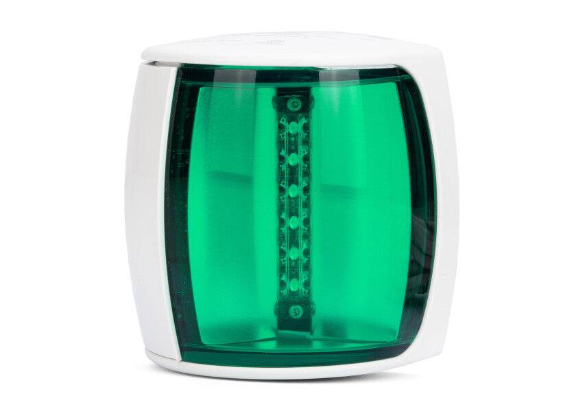 Hella Marine NaviLED PRO Starboard Navigation Light – White & Black Housing (Wheel-Mark Certified)