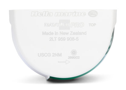 Hella Marine NaviLED PRO Starboard Navigation Light – White & Black Housing (Wheel-Mark Certified)