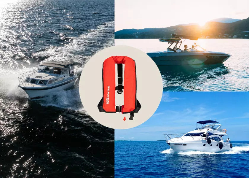 SEATEC Classic 165N Automatic Life Jacket – Red & Black