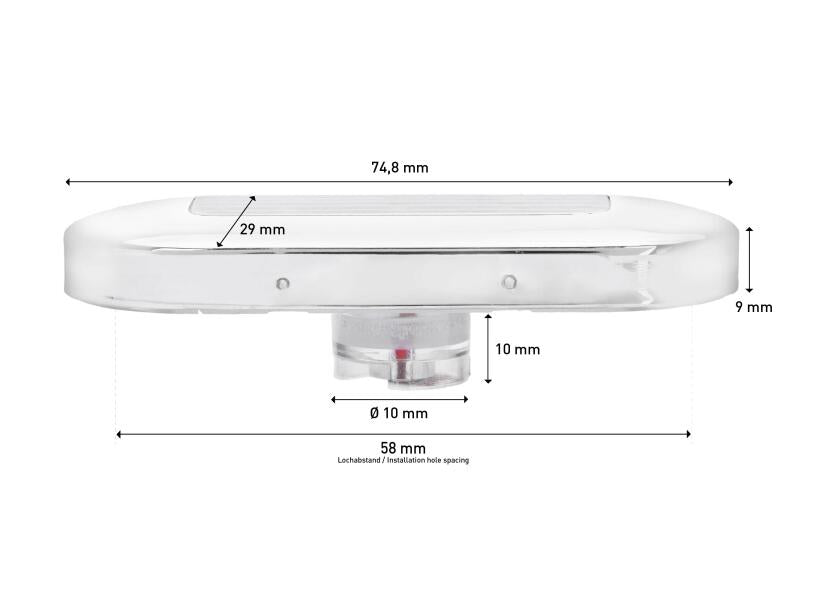 SEATEC LED Stairway Light – Chrome Plated – White / Warm White – 12V