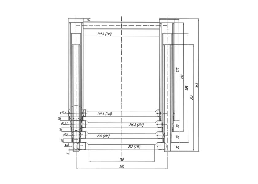 Bavaria Telescopic Swimming Ladder – Stainless Steel – 5 Steps