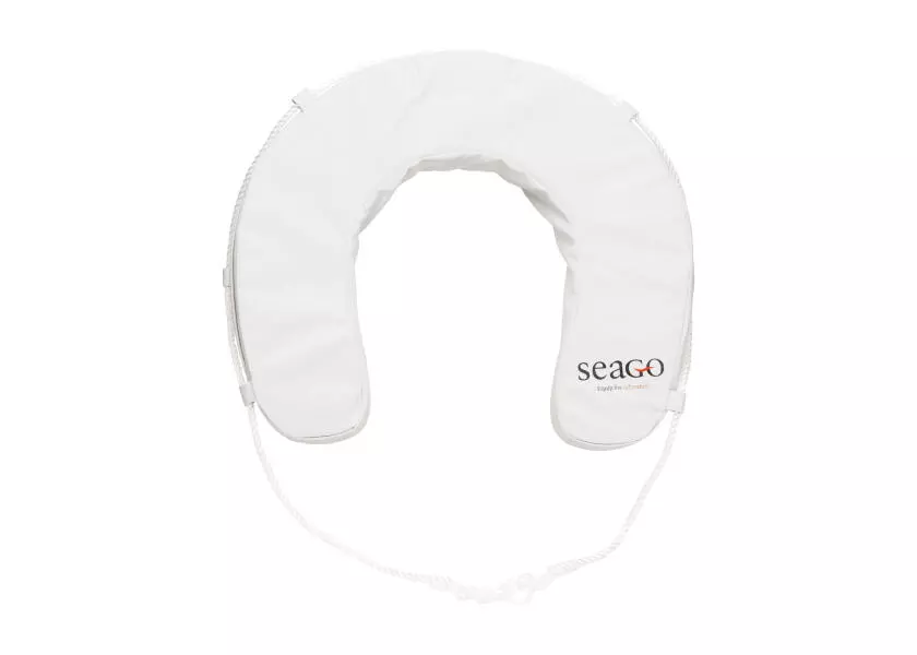 SEAGO Horseshoe Lifebuoy – White – With Bracket & SOLAS Light