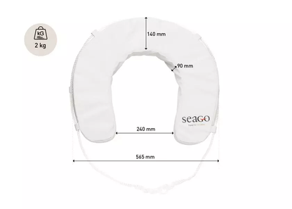 SEAGO Horseshoe Lifebuoy – White – With Bracket & SOLAS Light