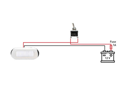 SEATEC LED Stairway Light – Chrome Plated – White / Warm White – 12V