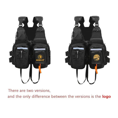 High Buoyancy Adult Life Jacket – Black Tactical Safety Vest for Fishing, Kayaking & Boating